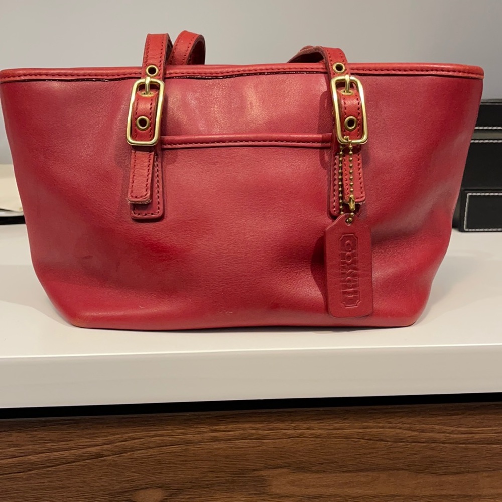 Vintage Red leather coach bag